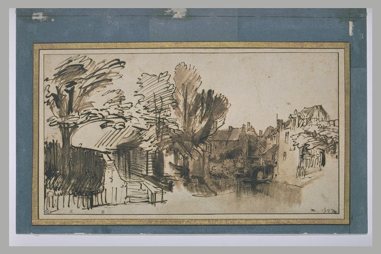 Tekening Rembrandt Westsingel 1649